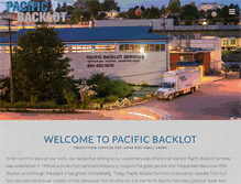 Tablet Screenshot of pacificbacklot.com